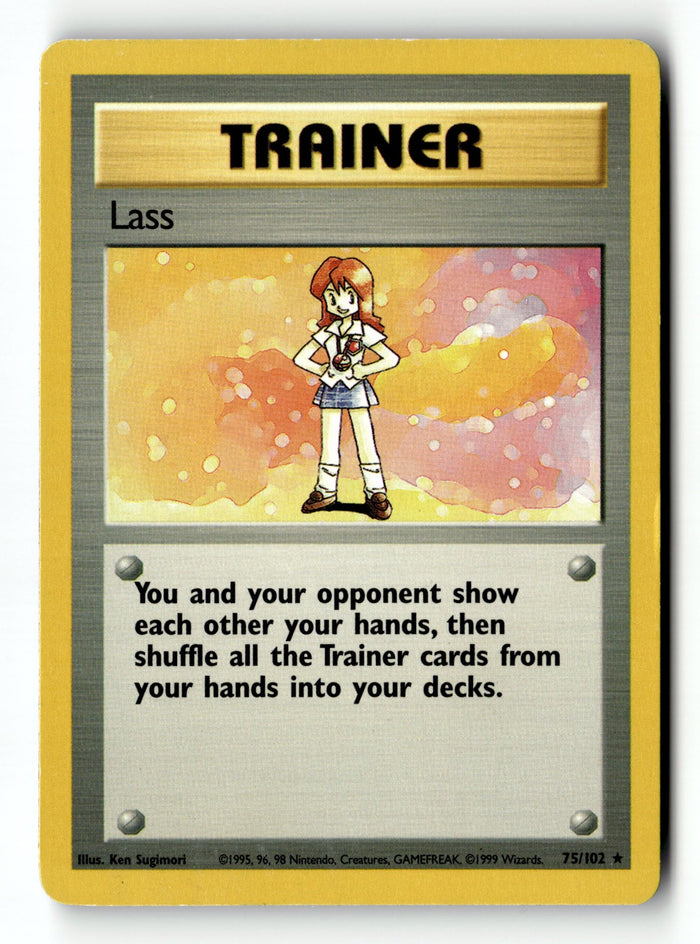 Pokemon Card Lass LP Base Set 075/102