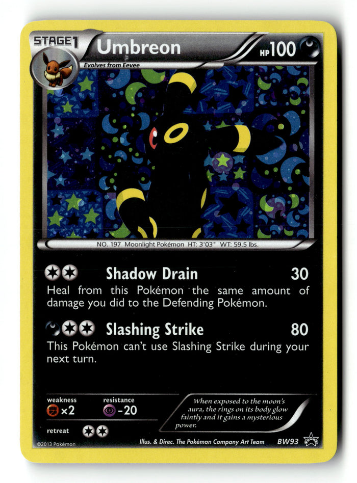 Pokemon Card Umbreon - Holo LP Black and White Promos BW93
