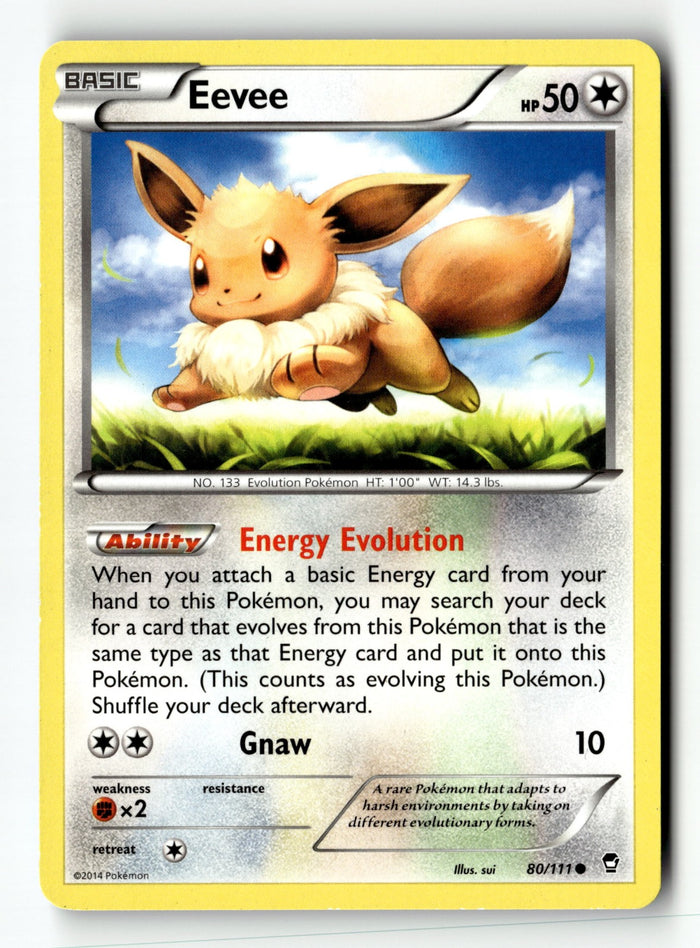 Pokemon Card Eevee LP XY - Furious Fists 80/111