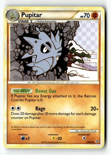 Pokemon Card Pupitar (38) LP Unleashed 38/95