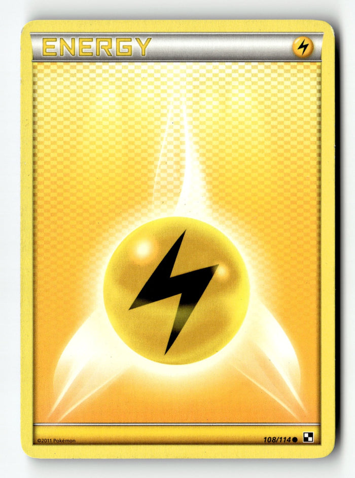 Pokemon Card Lightning Energy LP Black and White 108/114