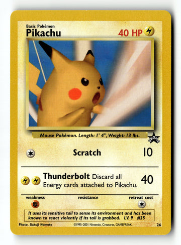 Pokemon Card Pikachu LP Wizards Black Star Promo 26