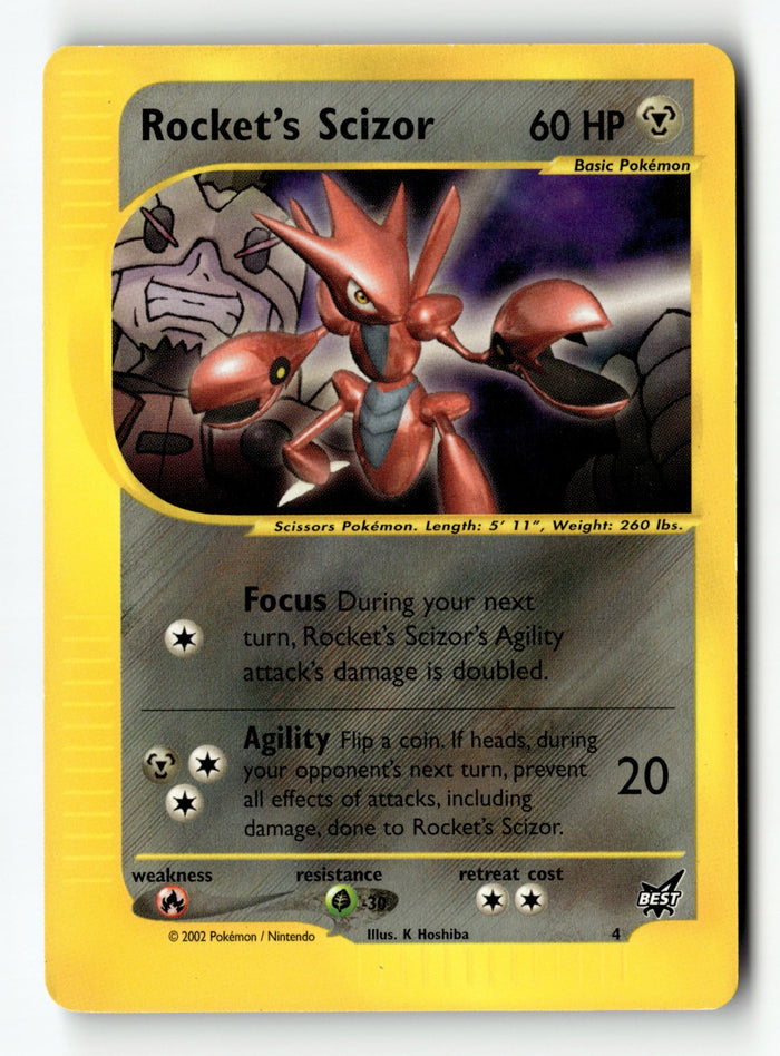 Pokemon Card Rocket's Scizor - 4 LP Best of Promos 004/009