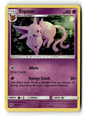 Pokemon Card Espeon - Cosmo Holo Holo LP Blister Exclusives 089/214