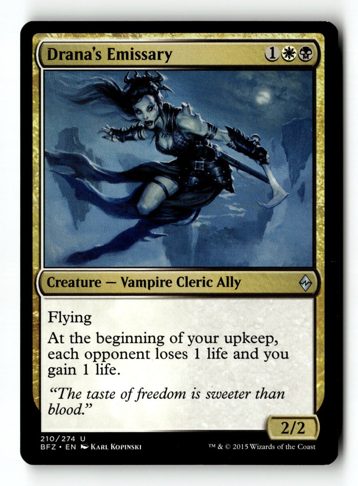 MTG Drana's Emissary Battle for Zendikar LP Magic The Gathering