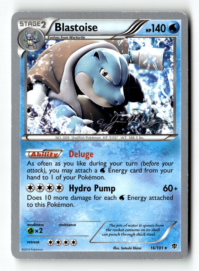 Pokemon Card Blastoise World Championships LP Plasma Blast 16/101