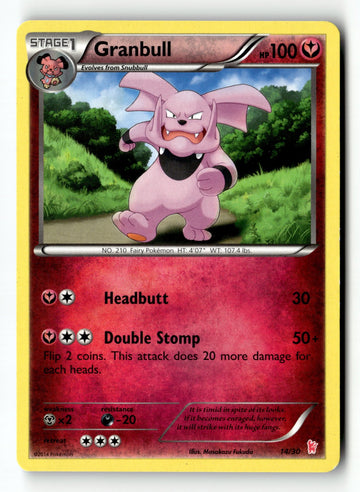 Pokemon Card Granbull (#14) LP XY Trainer Kit: Sylveon & Noivern 14/30