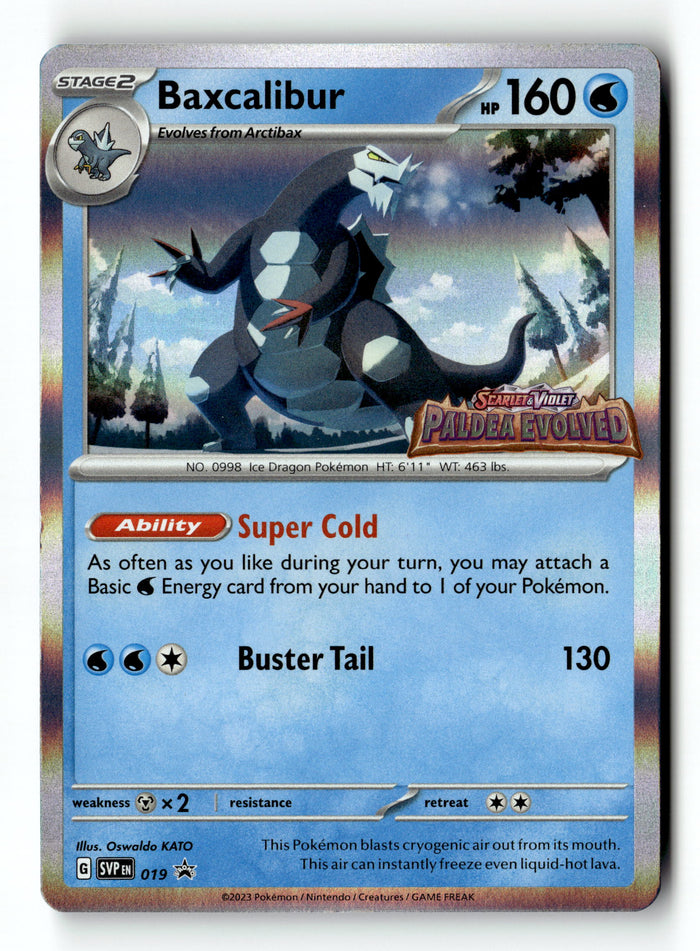 Pokemon Card Baxcalibur Holo LP Scarlet & Violet Black Star Promos SVP 019