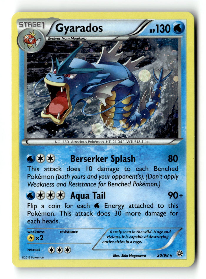 Pokemon Card Gyarados (20) LP XY - Ancient Origins Cosmo Holo 20/98