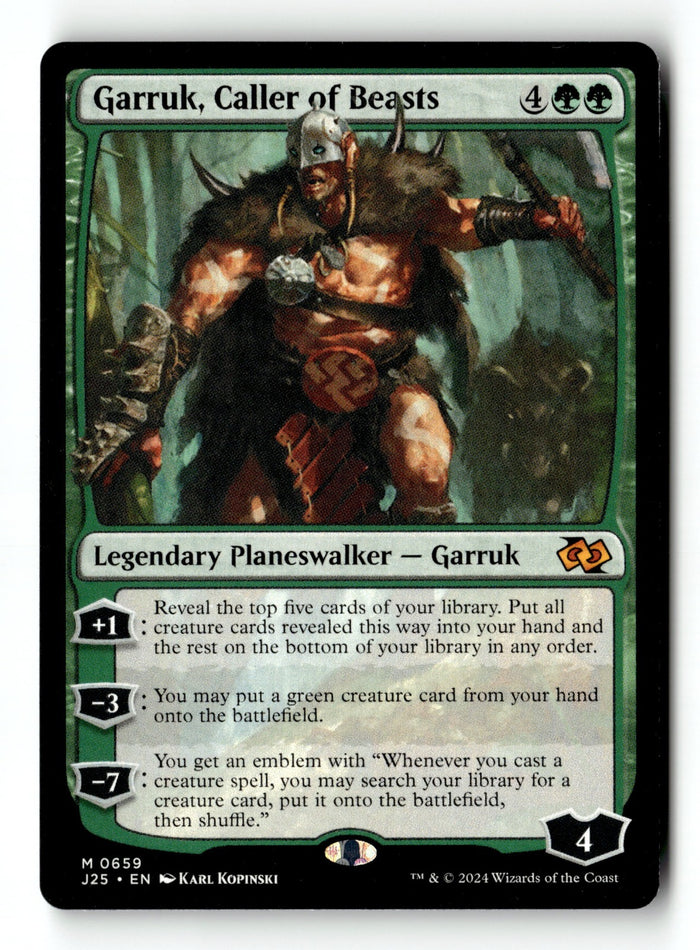 MTG Garruk, Caller of Beasts Foundations Jumpstart LP Magic The Gathering