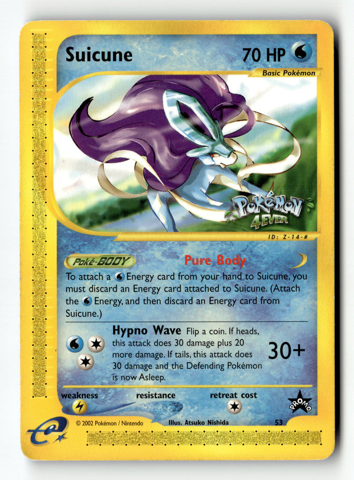 Pokemon Card Suicune LP Wizards Black Star Promo 53