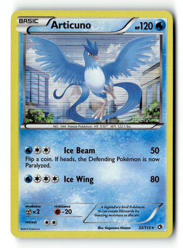 Pokemon Card Articuno LP Legendary Treasures Holo Rare 32/113