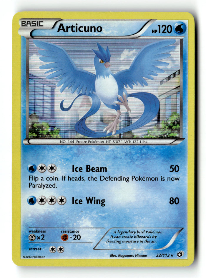 Pokemon Card Articuno LP Legendary Treasures Holo Rare 32/113