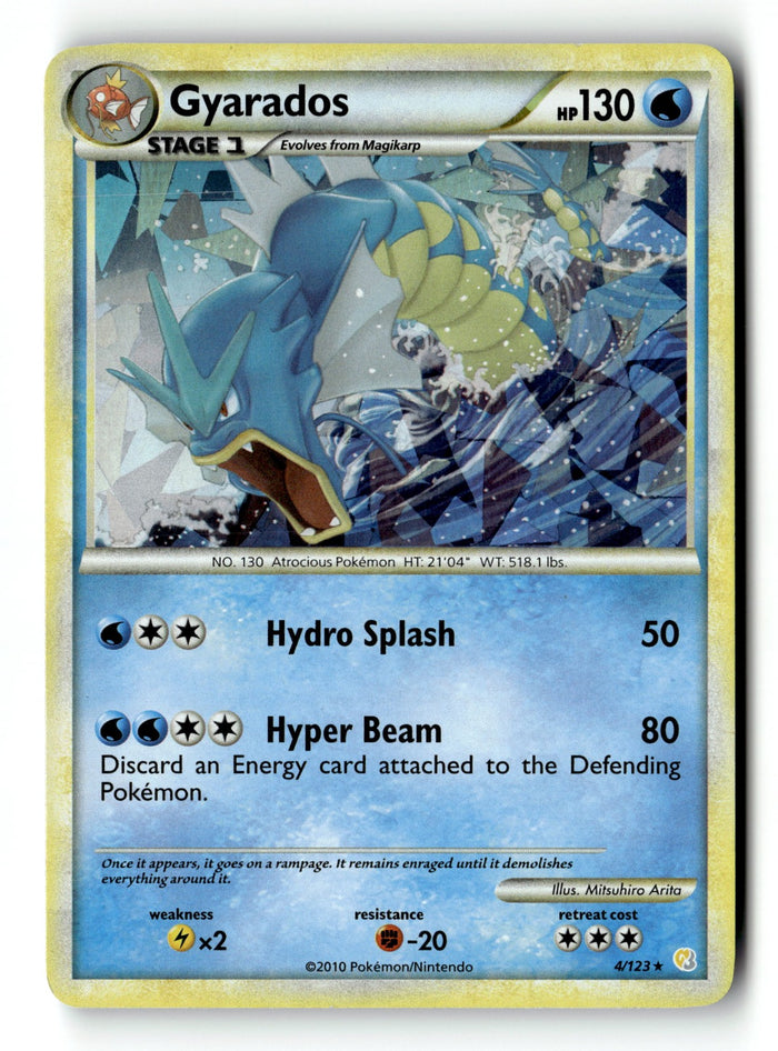 Pokemon Card Gyarados - Cracked Ice Holo Holo LP 4/123