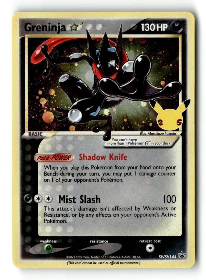 Pokemon Card Greninja Star Holo LP SWSH Promo Cards Promo Celebrations SWSH144