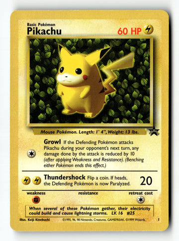 Pokemon Card Pikachu LP WotC Black Star Promo 1