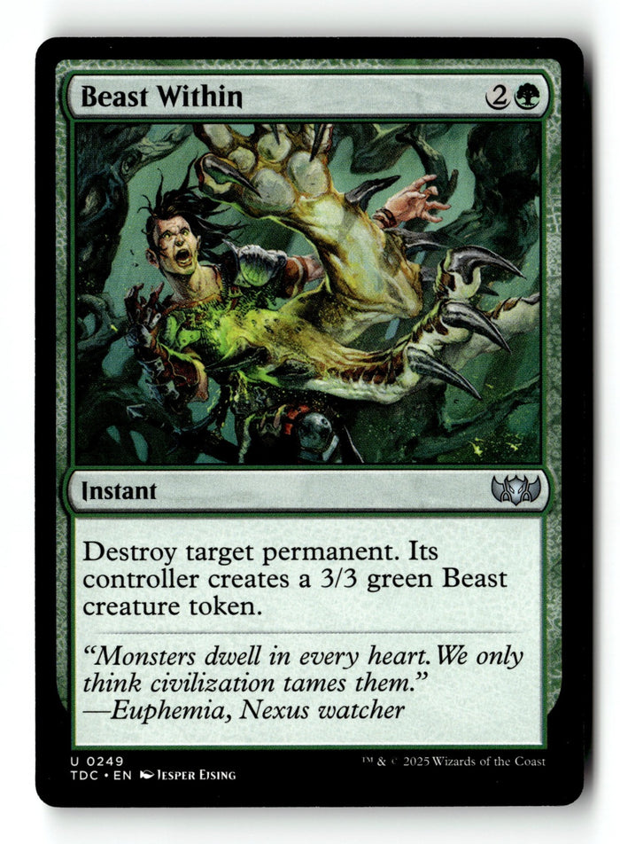 MTG Beast Within Commander: Tarkir: Dragonstorm LP Magic The Gathering
