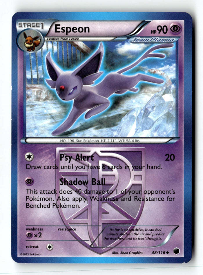 Pokemon Card Espeon (Team Plasma) LP Plasma Freeze 48/116