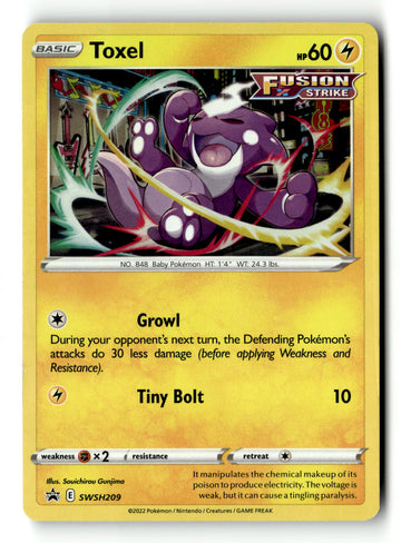 Pokemon Card Toxel LP SWSH Black Star Promos SWSH209