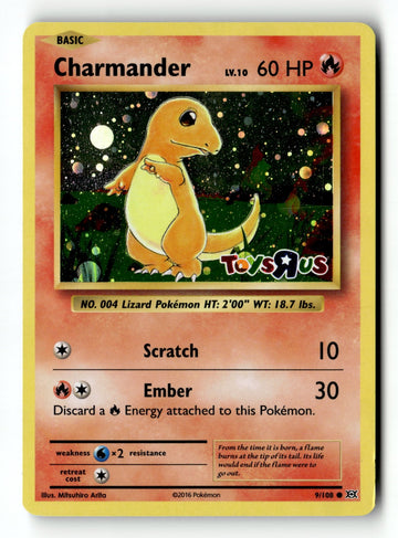 Pokemon Card Charmander -  Toys R Us Promo Holo LP 009/108