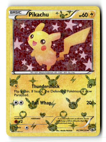 Pokemon Card Pikachu Holo LP Legendary Treasures: Radiant Collection RC7/RC25