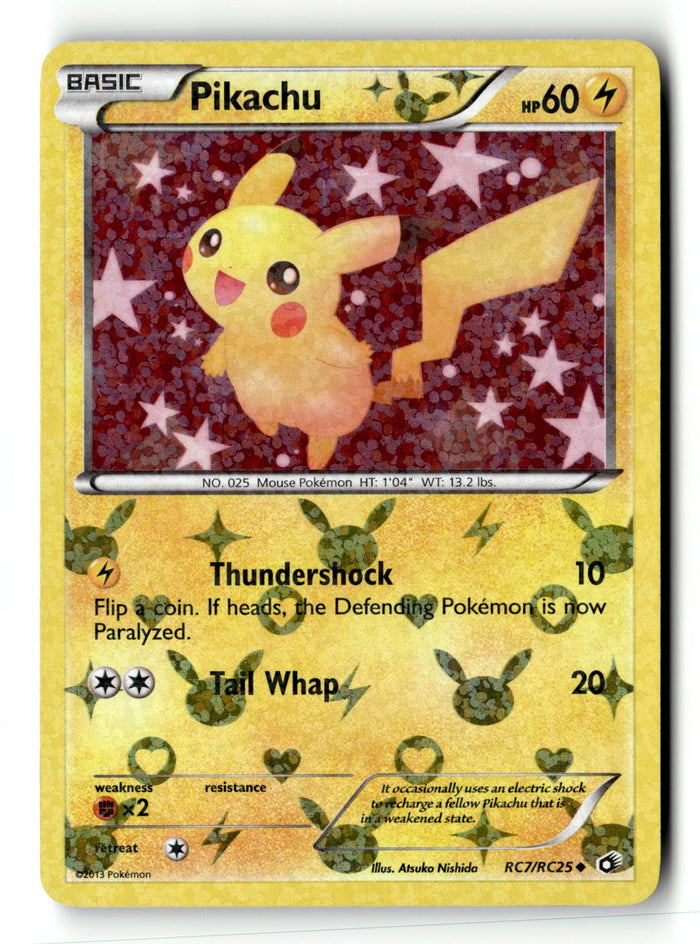 Pokemon Card Pikachu Holo LP Legendary Treasures: Radiant Collection RC7/RC25
