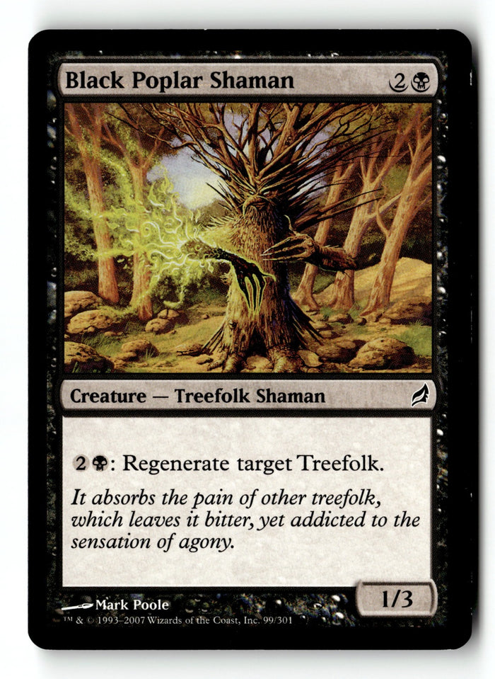 MTG Black Poplar Shaman Lorwyn LP Magic The Gathering
