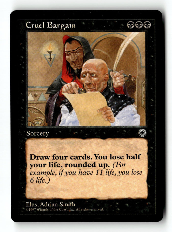 MTG Cruel Bargain Portal LP Magic The Gathering