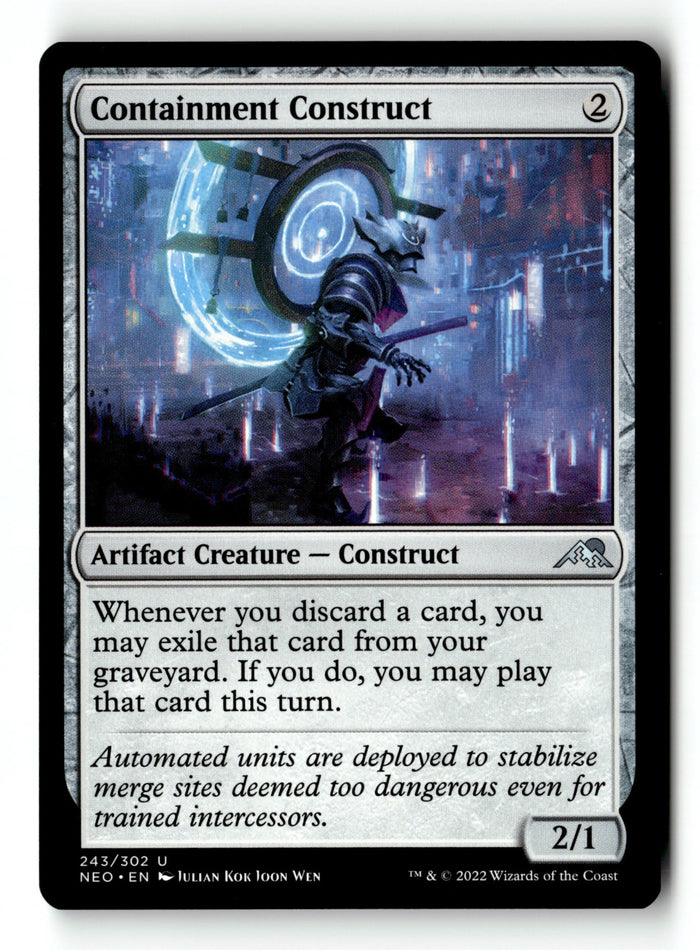 MTG Containment Construct Kamigawa: Neon Dynasty LP Magic The Gathering