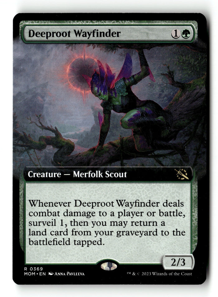 MTG Deeproot Wayfinder (Extended Art) March of the Machine LP MTG