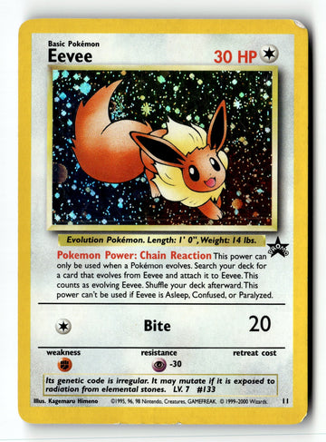 Pokemon Card Eevee Holo LP WoTC Promo 11