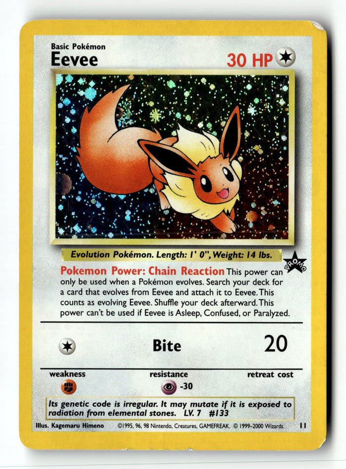 Pokemon Card Eevee Holo LP WoTC Promo 11