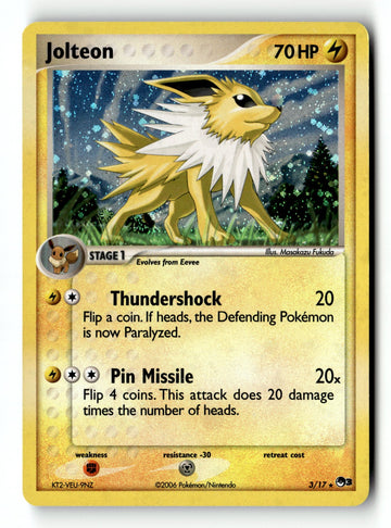 Pokemon Card Jolteon Holo LP POP Series 3 3/17