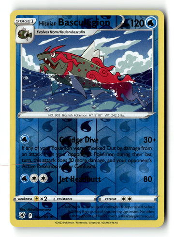 Pokemon Card Hisuian Basculegion LP Astral Radiance Reverse Holo Rare 044/189