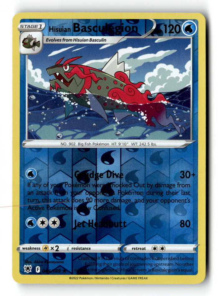 Pokemon Card Hisuian Basculegion LP Astral Radiance Reverse Holo Rare 044/189