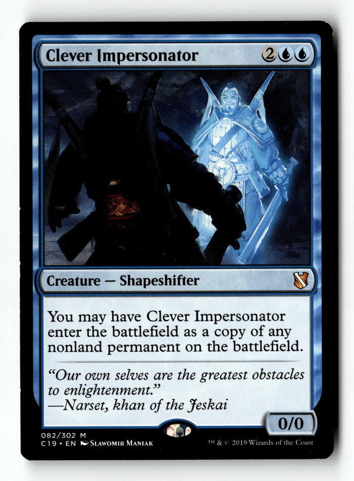 MTG Clever Impersonator Commander 2019 LP Magic The Gathering