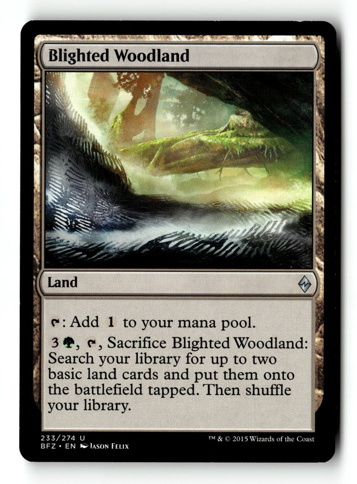 MTG Blighted Woodland Battle for Zendikar LP Magic The Gathering
