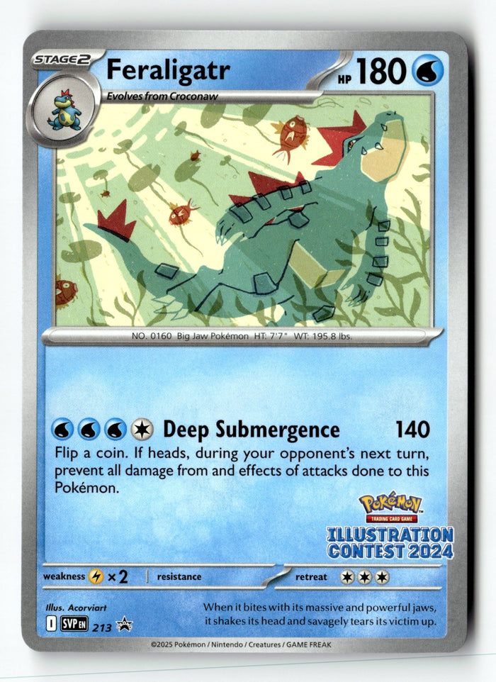 Pokemon Card Feraligatr - Illustration Contest 2024 LP SV: 213