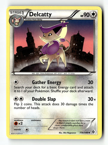 Pokemon Card Delcatty LP Boundaries Crossed 114/149