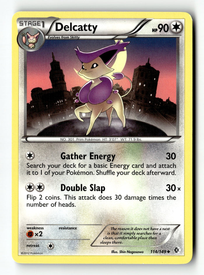 Pokemon Card Delcatty LP Boundaries Crossed 114/149