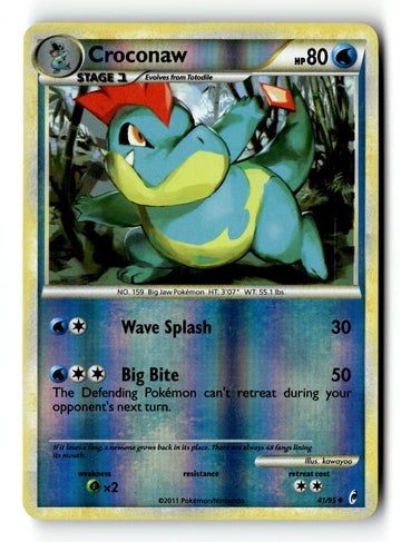 Pokemon Card Croconaw Reverse Holo LP Call of Legends 41/95