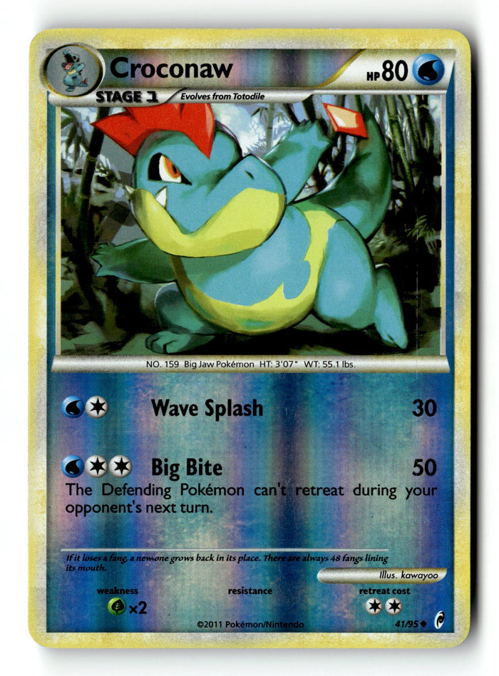 Pokemon Card Croconaw Reverse Holo LP Call of Legends 41/95