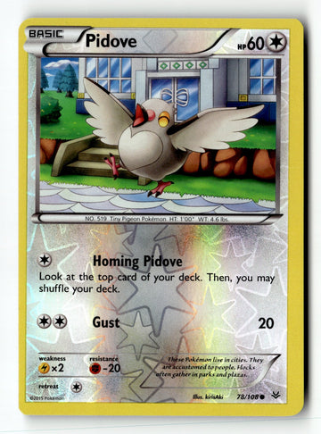 Pokemon Card Pidove Reverse Holo LP XY - Roaring Skies 78/108