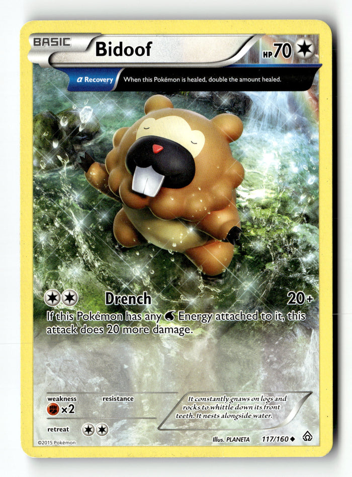 Pokemon Card Bidoof (Alpha) LP XY - Primal Clash Uncommon 117/160