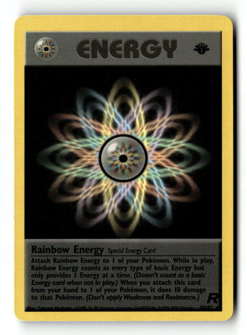 Pokemon Card Rainbow Energy (80) 1st Edition LP Team Rocket Rare 80/82