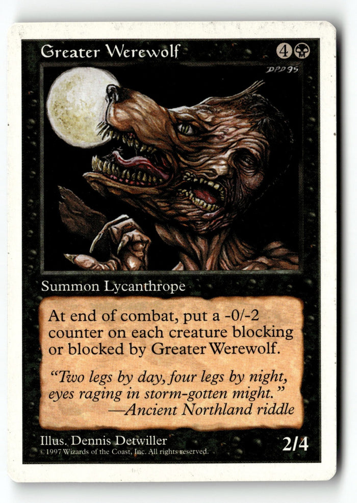 MTG Greater Werewolf Fifth Edition LP Magic The Gathering
