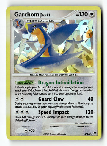 Pokemon Card Garchomp Cracked Ice Holo LP Supreme Victors 5/147