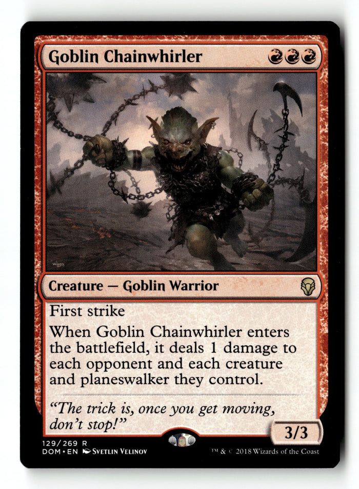 MTG Goblin Chainwhirler Dominaria LP Magic The Gathering