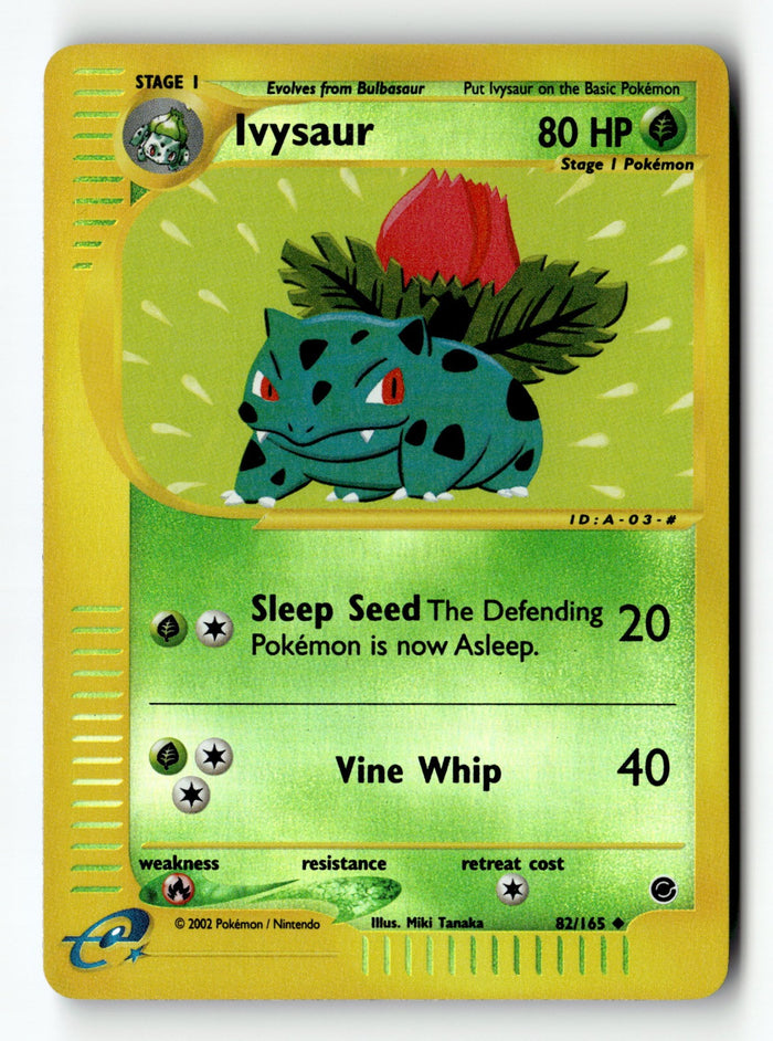 Pokemon Card Ivysaur Reverse Holo LP Expedition 82/165