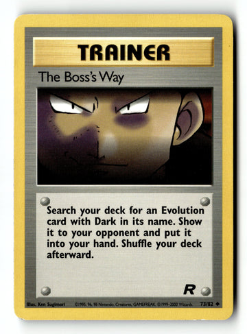 Pokemon Card The Boss's Way LP Team Rocket 73/82